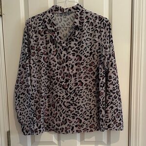 Ecowish Size L 
Leopard Print Women's Top